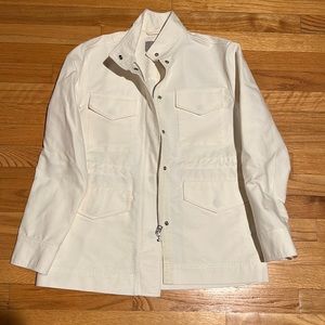 Everlane Modern Utility Jacket Multi-Pocket Cream Women Size Small.
